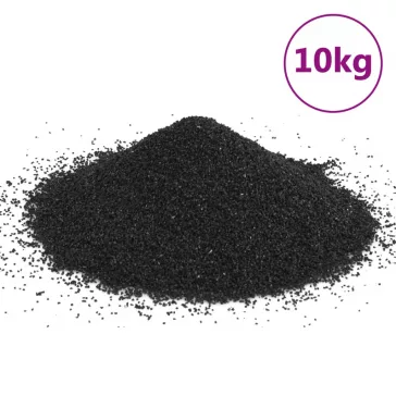 vidaXL 10 kg fekete akváriumhomok 0,2-2 mm