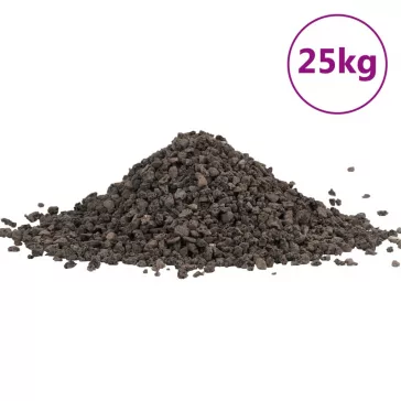 vidaXL fekete bazaltkavics 25 kg 5-8 mm