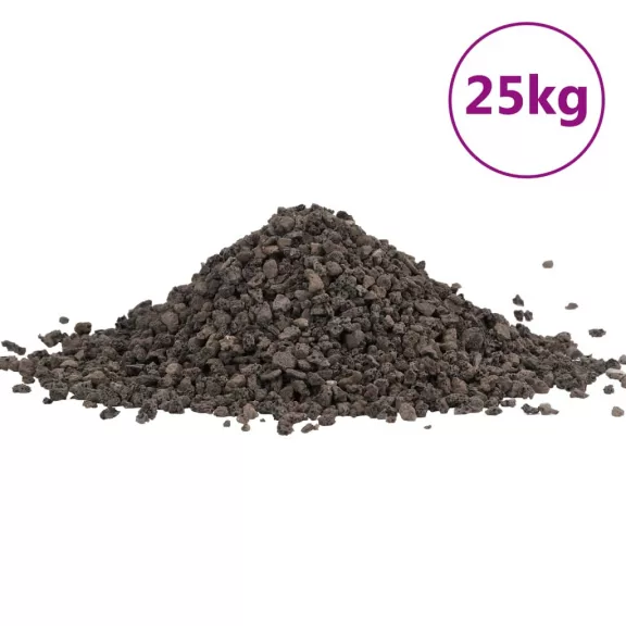 vidaXL fekete bazaltkavics 25 kg 5-8 mm