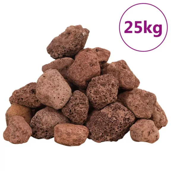 vidaXL piros vulkanikus kőzetek 3-5 cm 25 kg