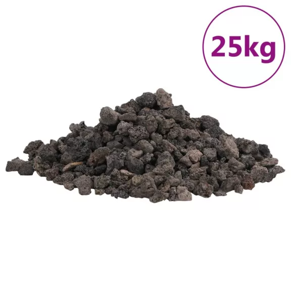 vidaXL fekete vulkanikus kőzetek 1-2 cm 25 kg