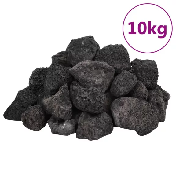 vidaXL fekete vulkanikus kőzetek 3-5 cm 10 kg