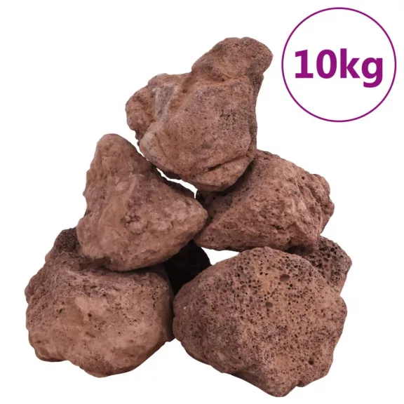 vidaXL piros vulkanikus kőzetek 10-30 cm 10 kg