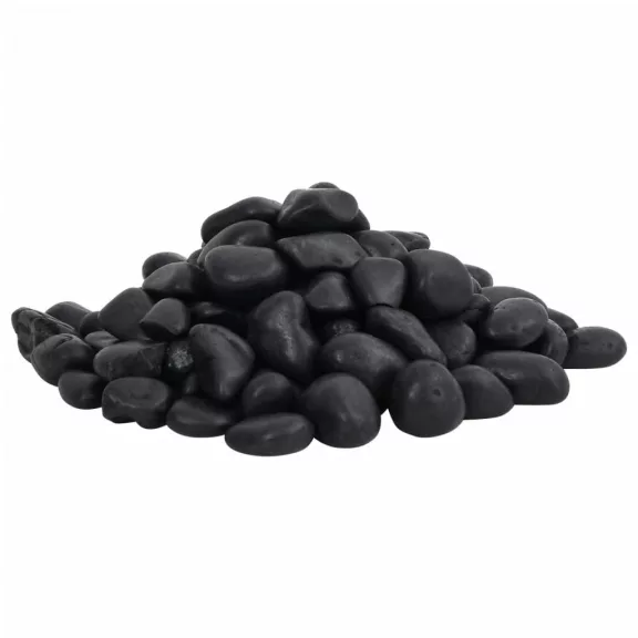 vidaXL 10 kg fekete csiszolt kavics 2-5 cm
