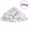 vidaXL fehér csiszolt kavics 2-5 cm 25 kg