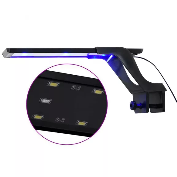 vidaXL kék és fehér LED-lámpa akváriumhoz szorítókkal 25 - 45 cm