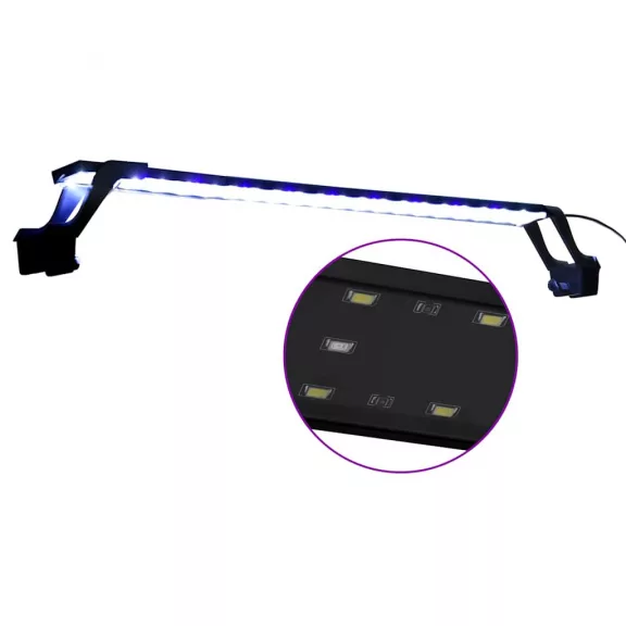vidaXL kék és fehér LED-lámpa akváriumhoz szorítókkal 75 - 90 cm