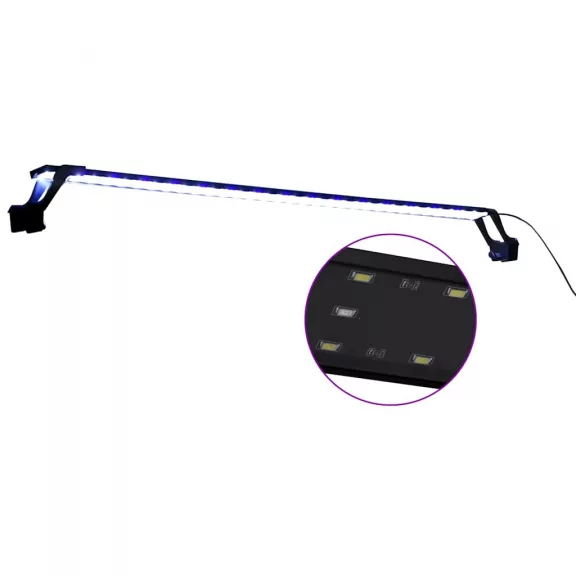 vidaXL kék és fehér LED-lámpa akváriumhoz szorítókkal 115 - 130 cm