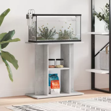   vidaXL betonszürke akváriumállvány 60 x 30 x 60 cm rétegelt fából