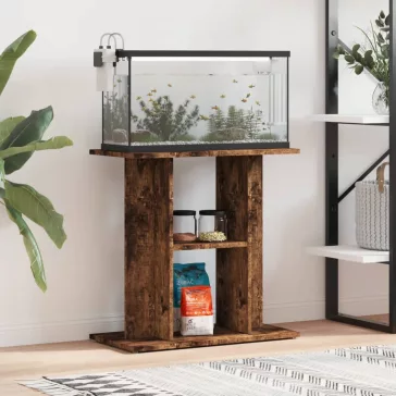   vidaXL füstölt tölgyfa akváriumállvány 60 x 30 x 60 cm rétegelt fából