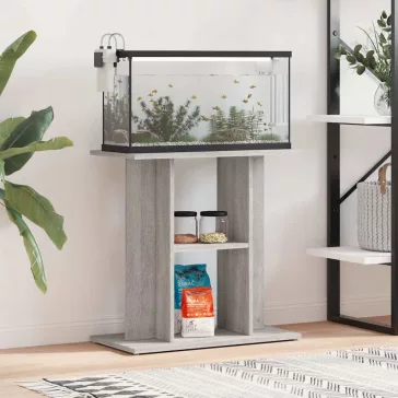   vidaXL szürke sonoma akváriumállvány 60 x 30 x 60 cm rétegelt fából