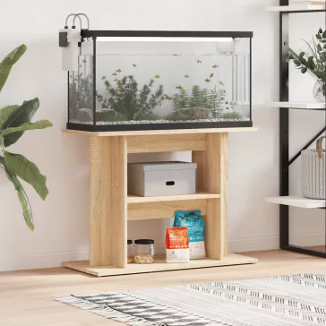   vidaXL sonoma tölgy színű szerelt fa akváriumi állvány 80x35x60 cm