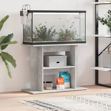   vidaXL betonszürke akváriumállvány 80 x 35 x 60 cm rétegelt fából