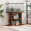 vidaXL füstölt tölgyfa akváriumállvány 80 x 35 x 60 cm rétegelt fából