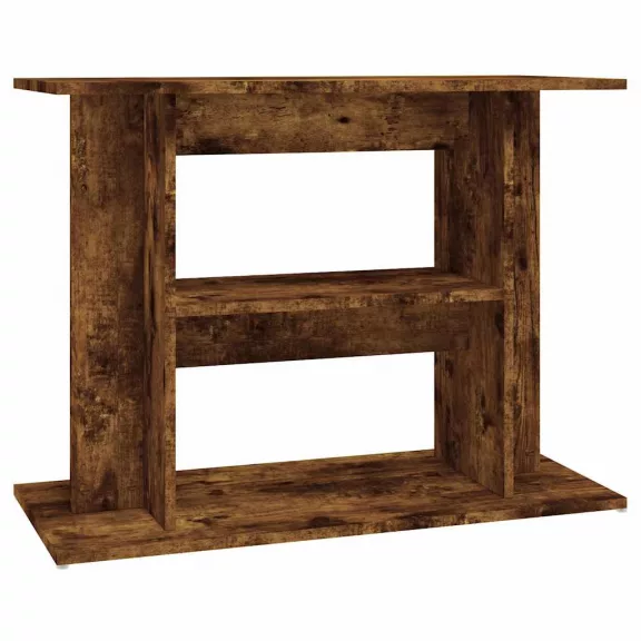 vidaXL füstölt tölgyfa akváriumállvány 80 x 35 x 60 cm rétegelt fából