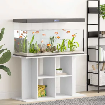 vidaXL fehér szerelt fa akváriumi állvány 100x40x60 cm