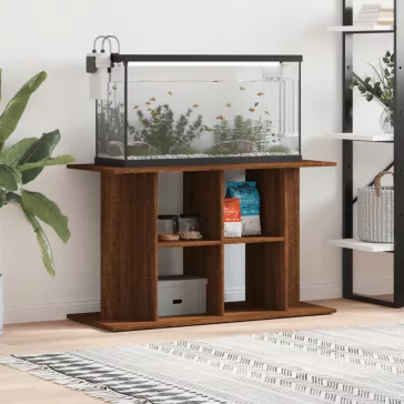   vidaXL barna tölgyszínű szerelt fa akváriumi állvány 100x40x60 cm