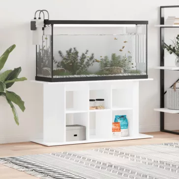   vidaXL magasfényű fehér szerelt fa akváriumi állvány 120 x 40 x 60 cm