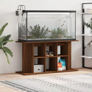   vidaXL barna tölgyszínű szerelt fa akváriumi állvány 120 x 40 x 60 cm
