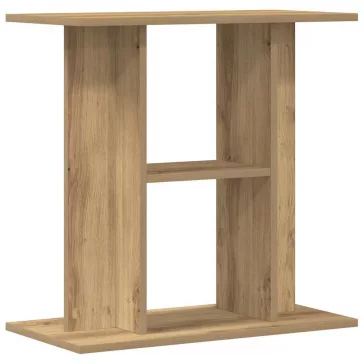   vidaXL kézműves tölgy színű szerelt fa akváriumállvány 60x30x60 cm