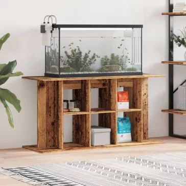   vidaXL antik fa színű szerelt fa akváriumállvány 120x40x60 cm