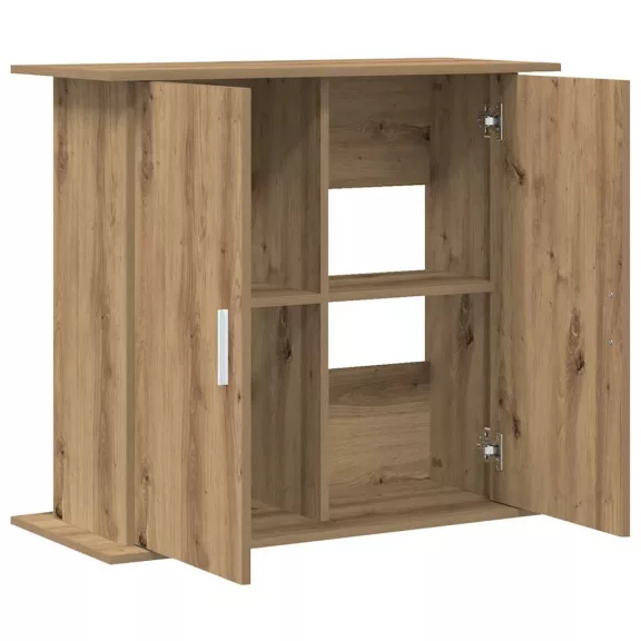 vidaXL kézműves tölgyfa akváriumállvány 81 x 36 x 73 cm rétegelt fából