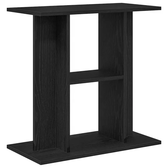 vidaXL fekete tölgyfa akváriumállvány 60 x 30 x 60 cm