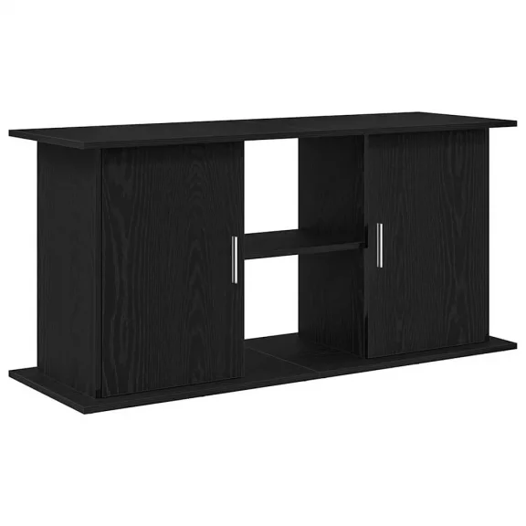 vidaXL fekete tölgy szerelt fa akváriumi állvány 121x41x58 cm