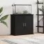 vidaXL fekete tölgyfa akváriumállvány 81 x 36 x 73 cm