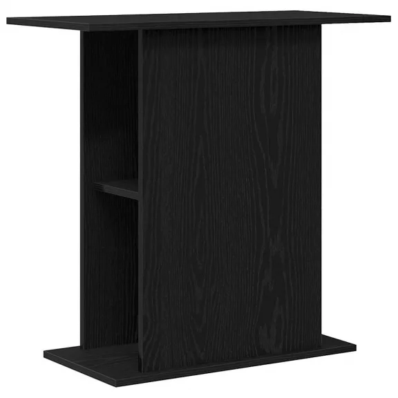 vidaXL fekete tölgyfa akváriumállvány 75 x 36 x 72,5 cm
